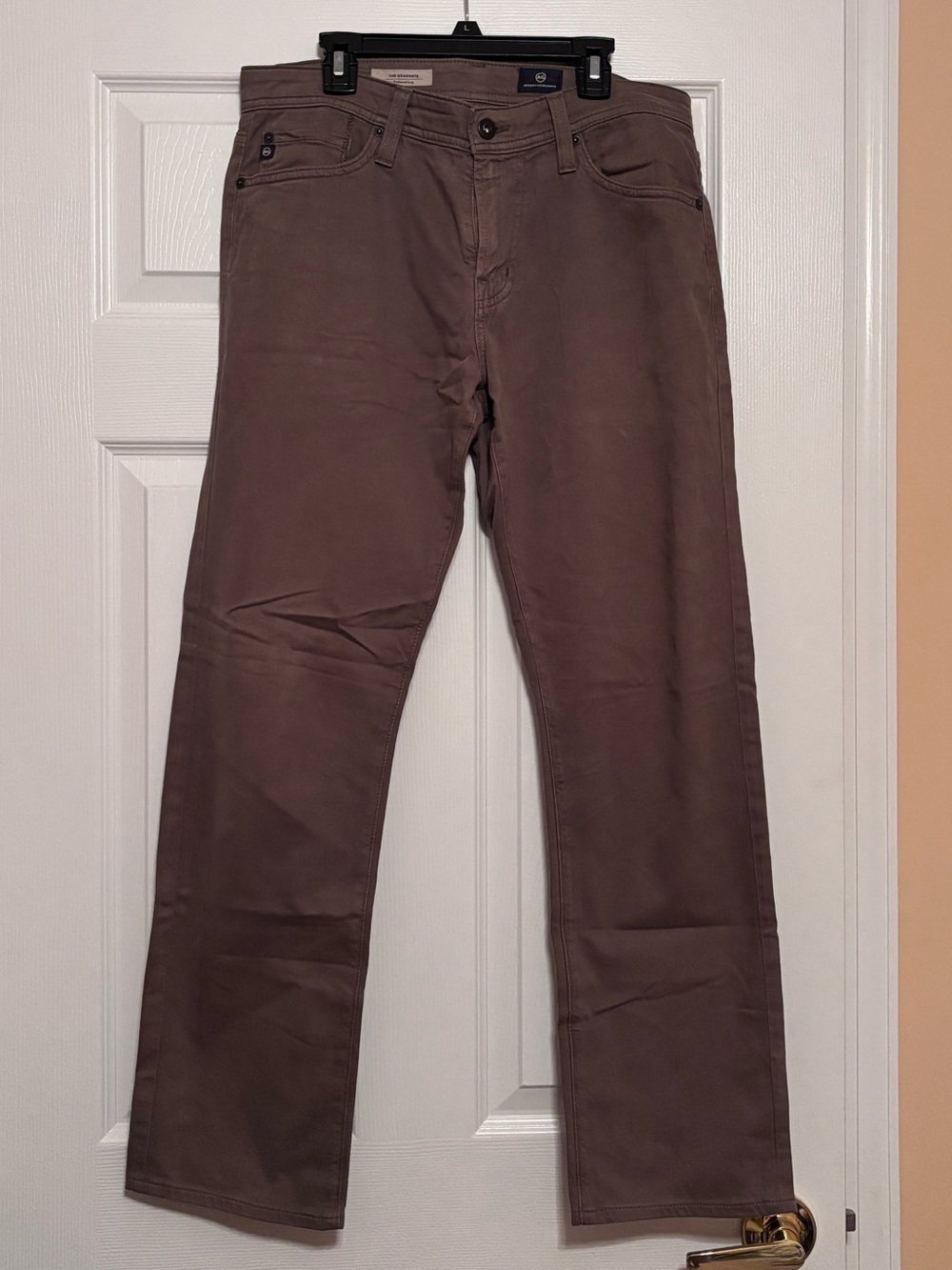 Ag Adriano Goldschmied - Men's Brown Tailored Leg - Straight Fit Jeans